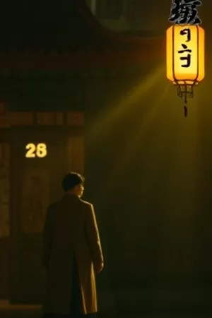 纪实短片《旧城拾光者》竖版封面，老照相馆橱窗里的黑白照片墙
